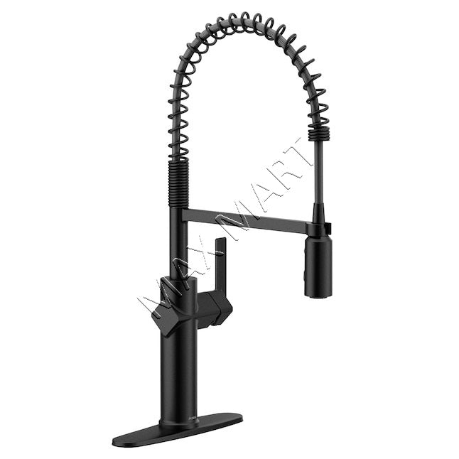 MOEN Joric 87580BL High Arc Pull-Down Kitchen Faucet with Sprayer - Matte black