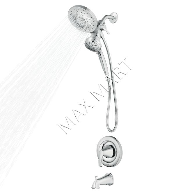 Moen Graeden 82137 Bathtub Shower Faucet with Magnetix Rainshower Head - Chrome