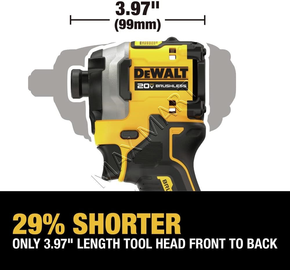 DEWALT DCF850B 20V ATOMIC Brushless Cordless 3-Speed Impact Driver (Tool Only)