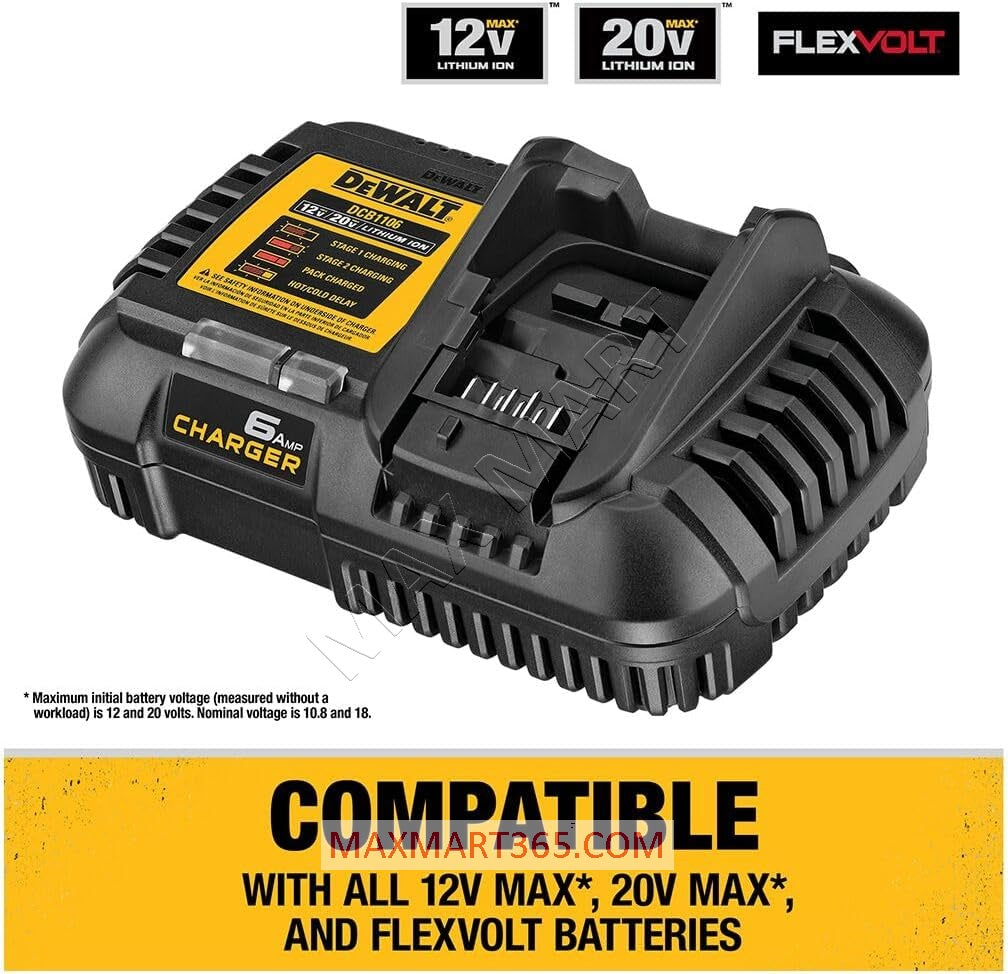 DEWALT DCB1106 12V/20V/60V 6.0-Amp 6Amp Charger