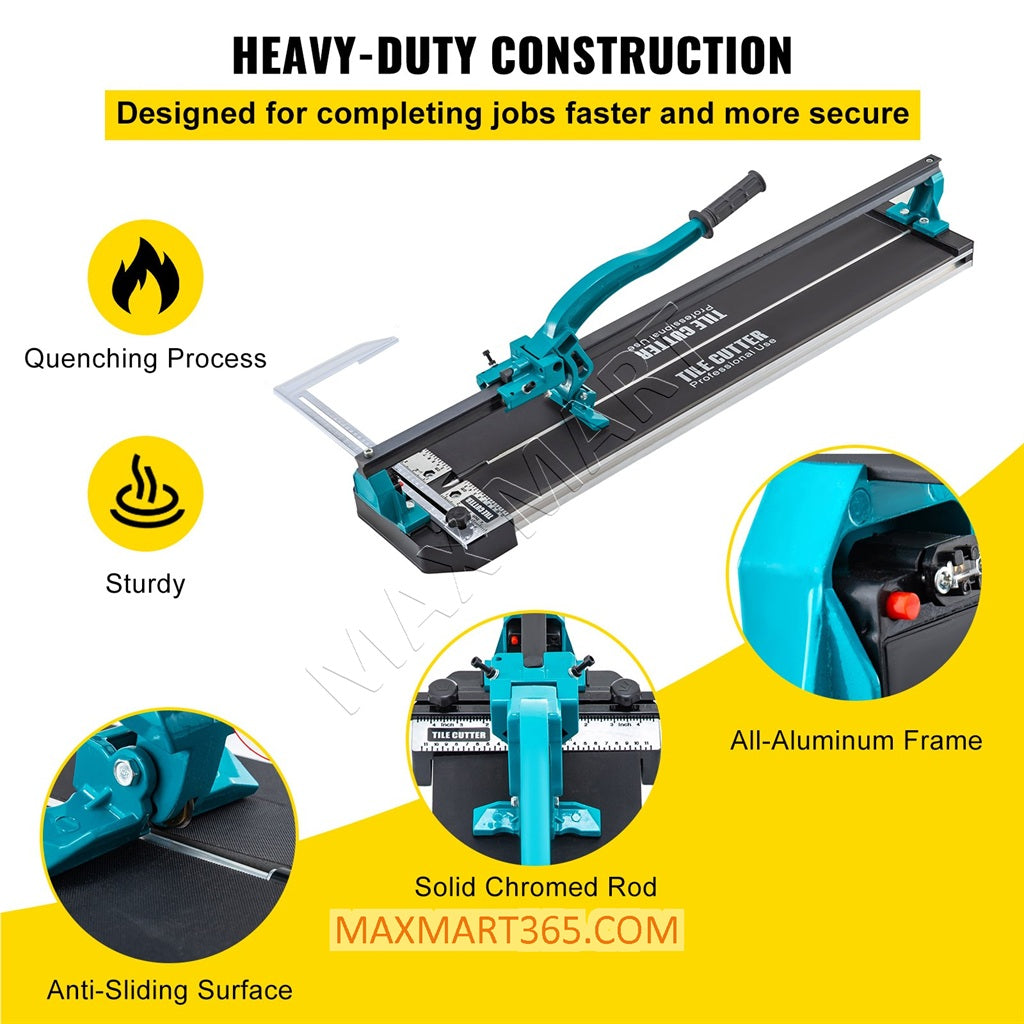 32-Inch Manual Tile Cutter for Porcelain Ceramic with Tungsten Carbide Cutting Wheel