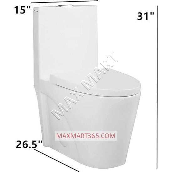 One-Piece Toilet with Soft-Close Seat, CUPC certified, 12-inch Rough-in