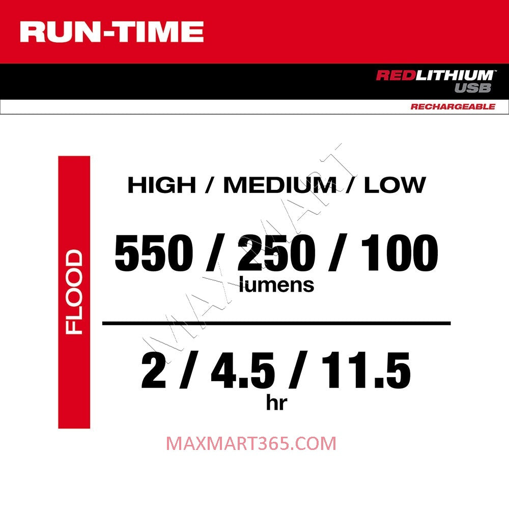 Milwaukee 2114-21 550-Lumen LED Rechargeable Pivoting Flood Light