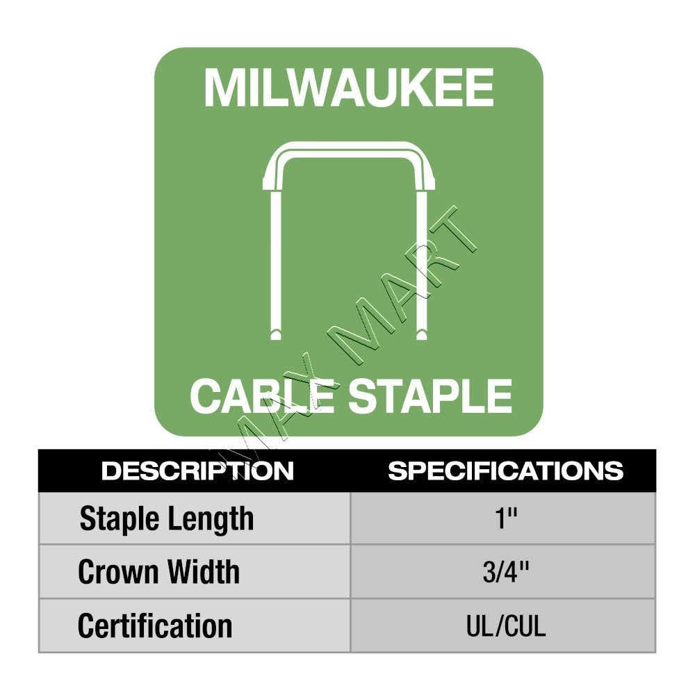 Milwaukee 2448-20 M12 Cordless Cable Stapler (Tool Only)