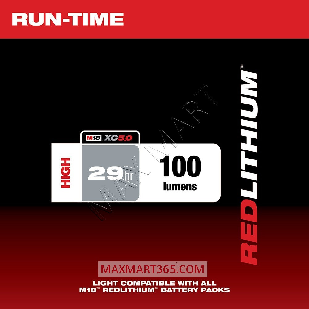 Milwaukee 2735-20 M18 Cordless 100 Lumens LED Portable Flashlight Worklight (Tool Only)