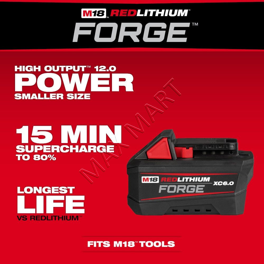 Milwaukee M18 Lithium-Ion REDLITHIUM FORGE 6.0Ah 6Ah Battery 48-11-1861