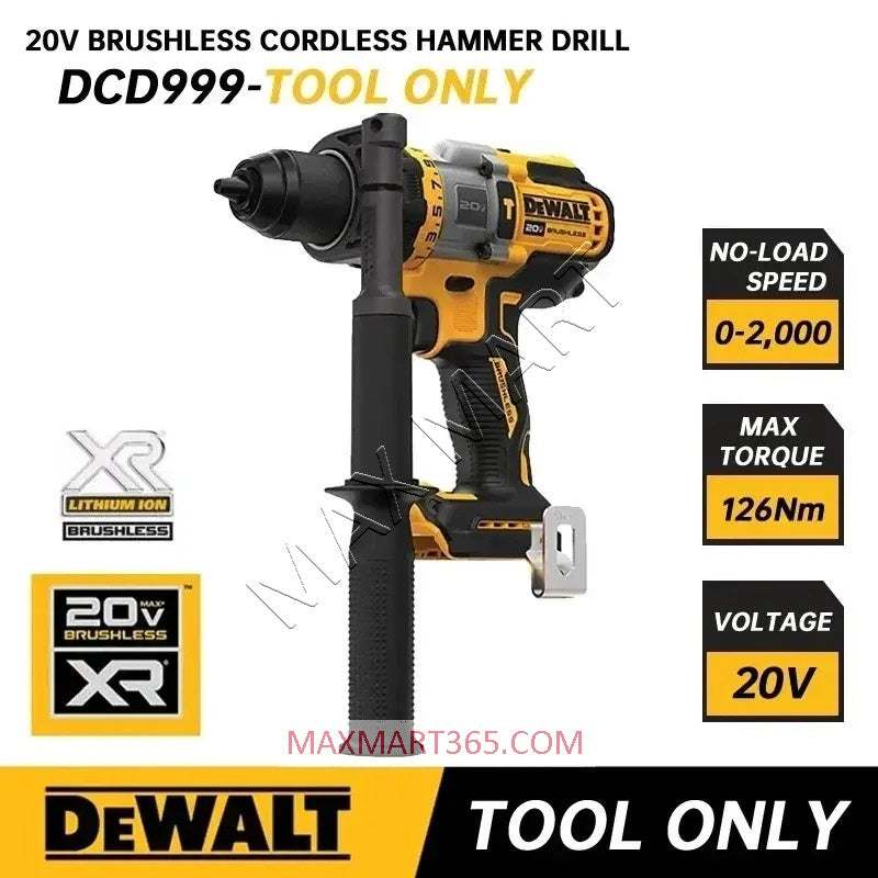 DEWALT DCD999B 20V FLEXVOLT Brushless Cordless 1/2-inch 3-Speed Hammer Drill/Driver (Tool Only)