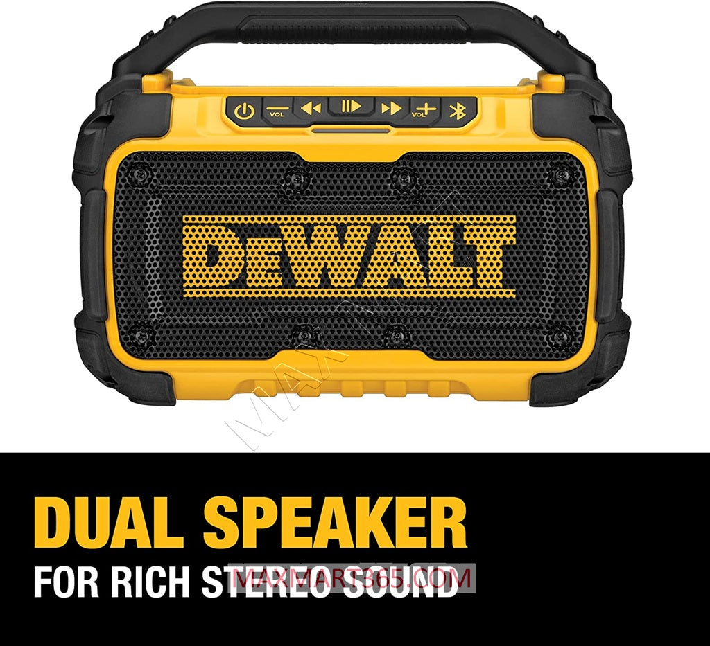 DEWALT DCR010B 12V/20V MAX Cordless/Corded Worksite Bluetooth Speaker (Tool Only)