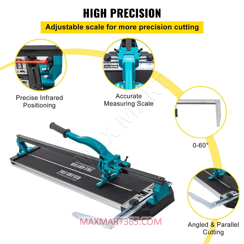 32-Inch Manual Tile Cutter for Porcelain Ceramic with Tungsten Carbide Cutting Wheel