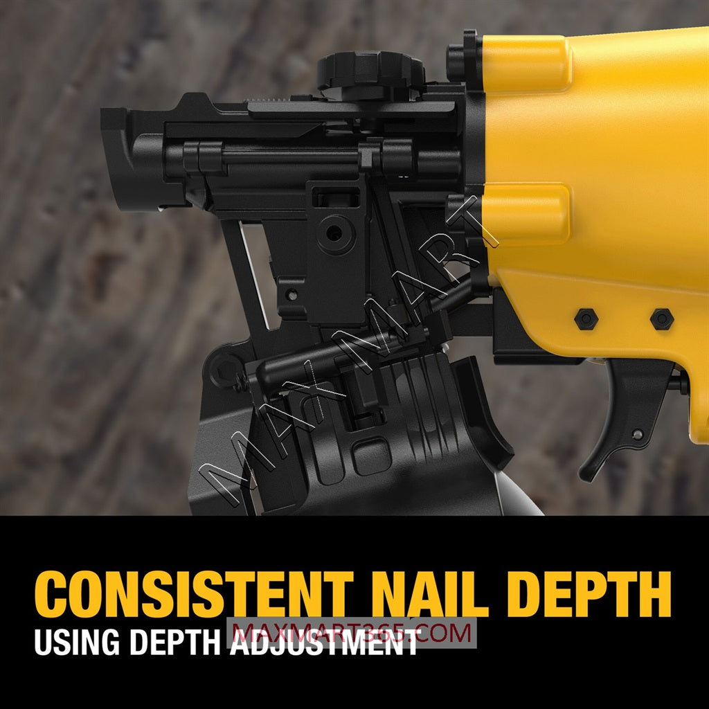 DEWALT DW46RN 3/4-Inch to 1-3/4-Inch 15 Degree Pneumatic Coil Roofing Nailer