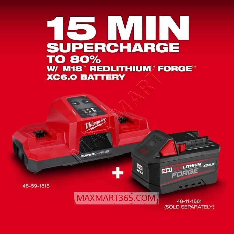 Milwaukee 48-59-1815 M18 Dual Bay Simultaneous Super Charger