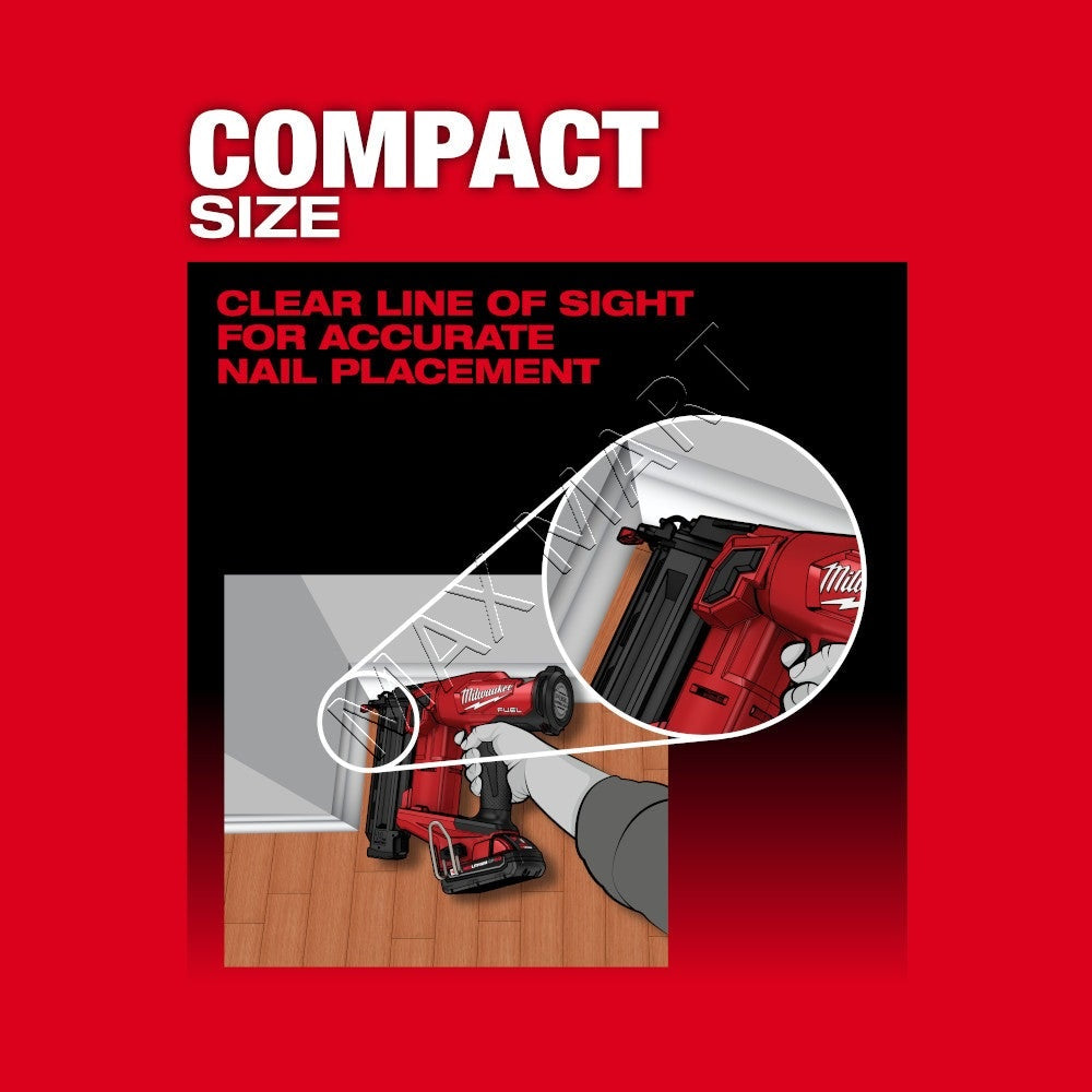 Milwaukee 2746-20 M18 FUEL Brushless Cordless Gen-2 18-Gauge 18ga Brad Nailer (Tool Only)