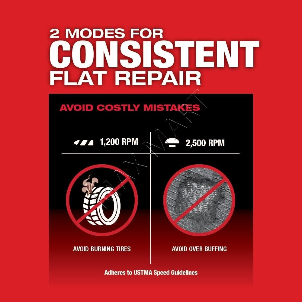 Milwaukee 2409-20 M12 FUEL Brushless Cordless Low Speed Tire Buffer (Tool Only)