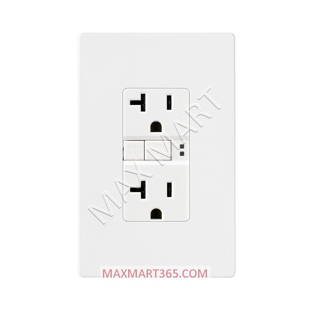 Eaton ETN 20Amp 125V Slim GFCI ShockSentry Tamper-Resistant TR Receptacle Outlet Plug