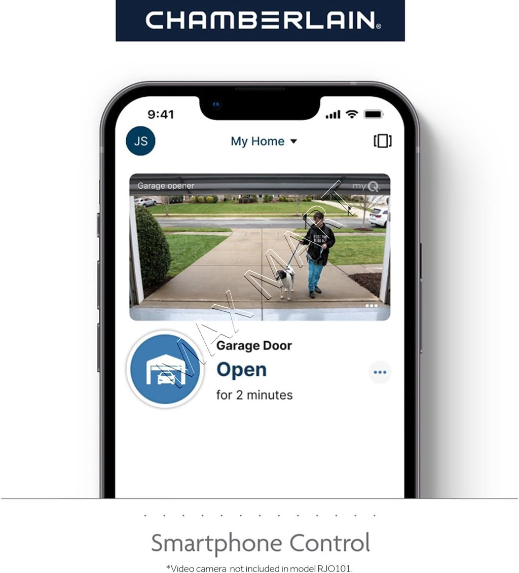 Chamberlain RJO101 Wall Mounted Ultra-Quiet Direct Drive Smart Garage Door Opener