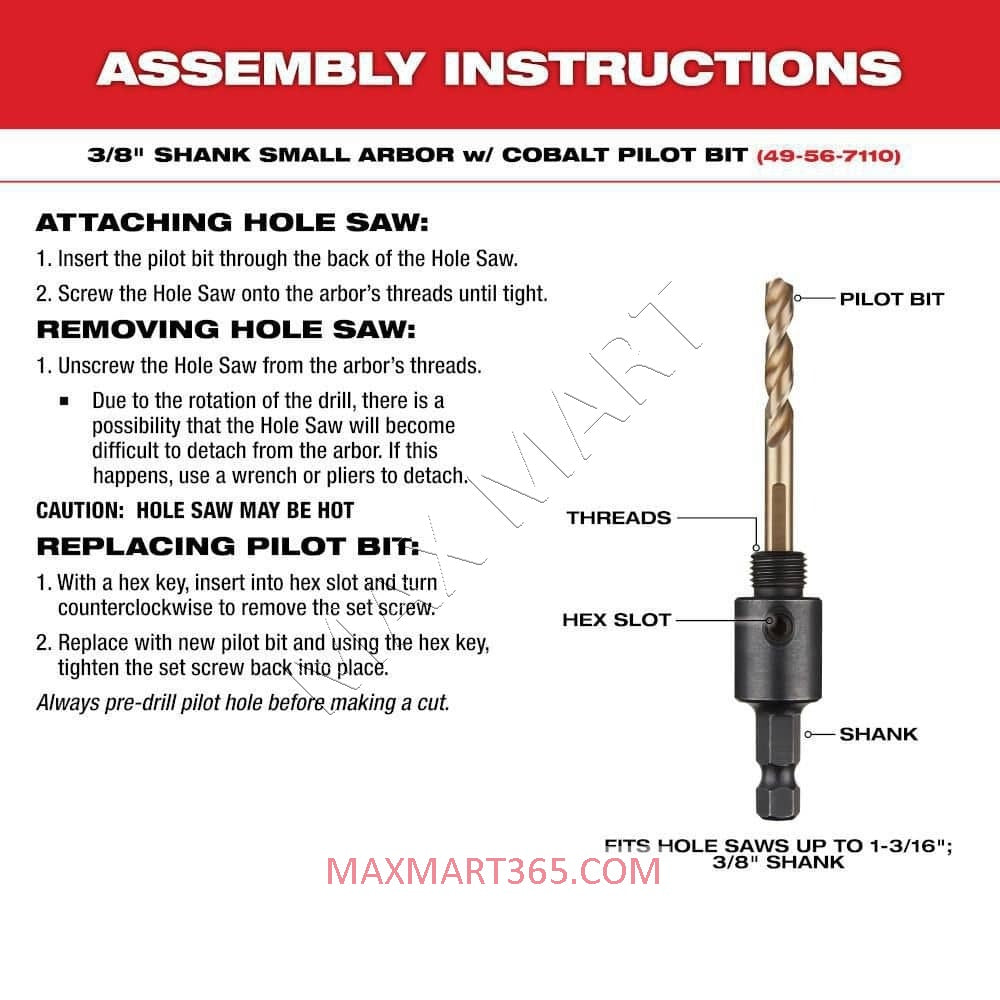 Milwaukee 49-22-4095 HoleDozer 电工通用双金属孔锯套件 10 件套