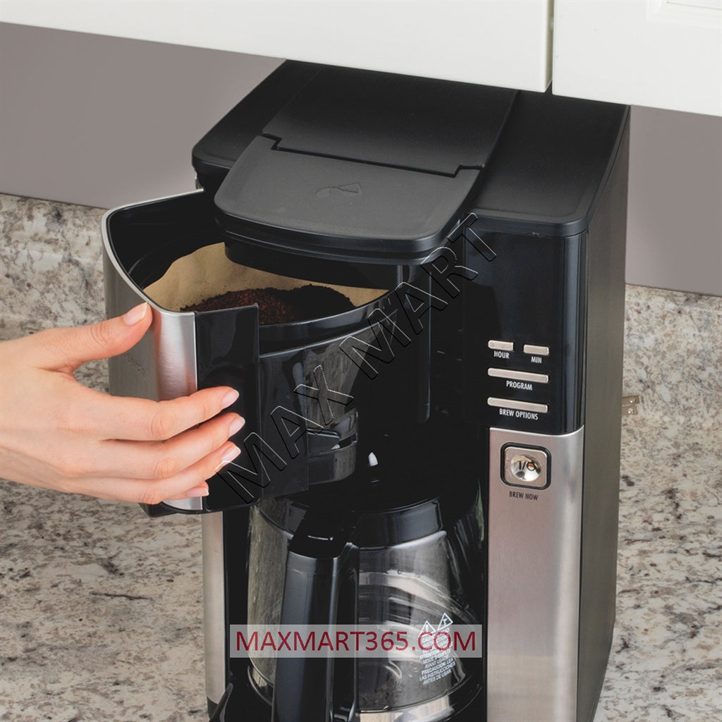 Hamilton Beach 12-Cup Programmable Coffee Maker - Black & Stainless