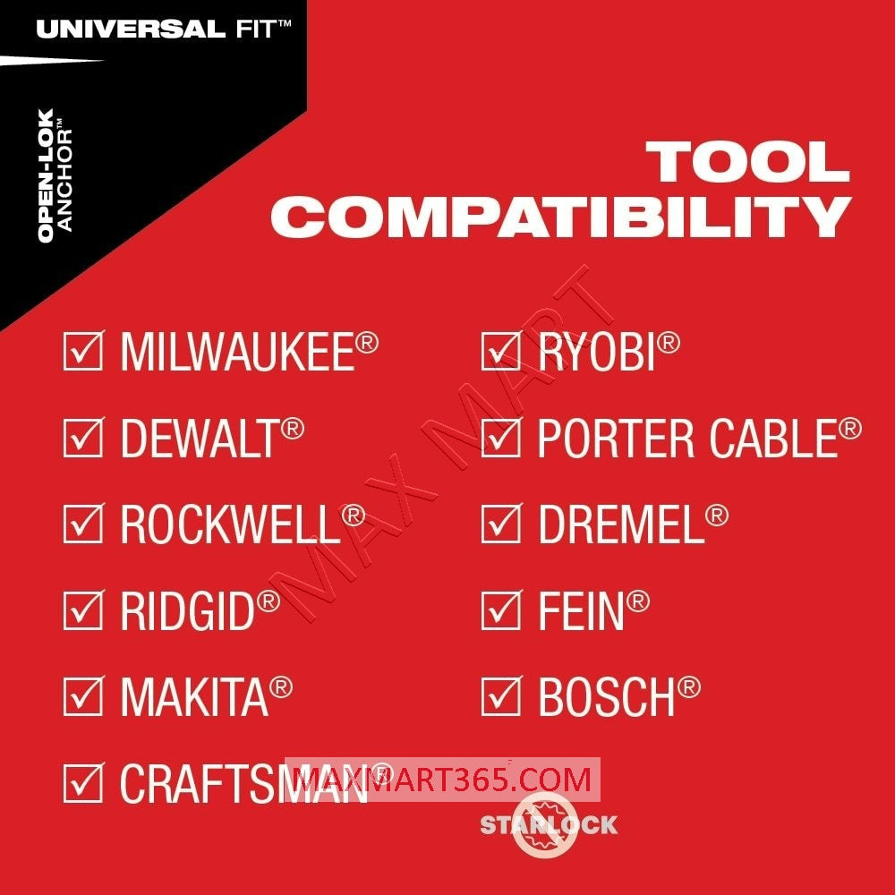 Milwaukee 49-10-9211 摆动多功能工具刀片套件 - 5 件，多材料，木材，硬木