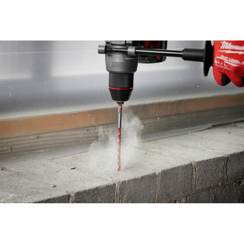 Red 48-20-9006 3/16-inch x 4-inch x 6-inch SHOCKWAVE Impact Duty Carbide Hammer Drill Bit