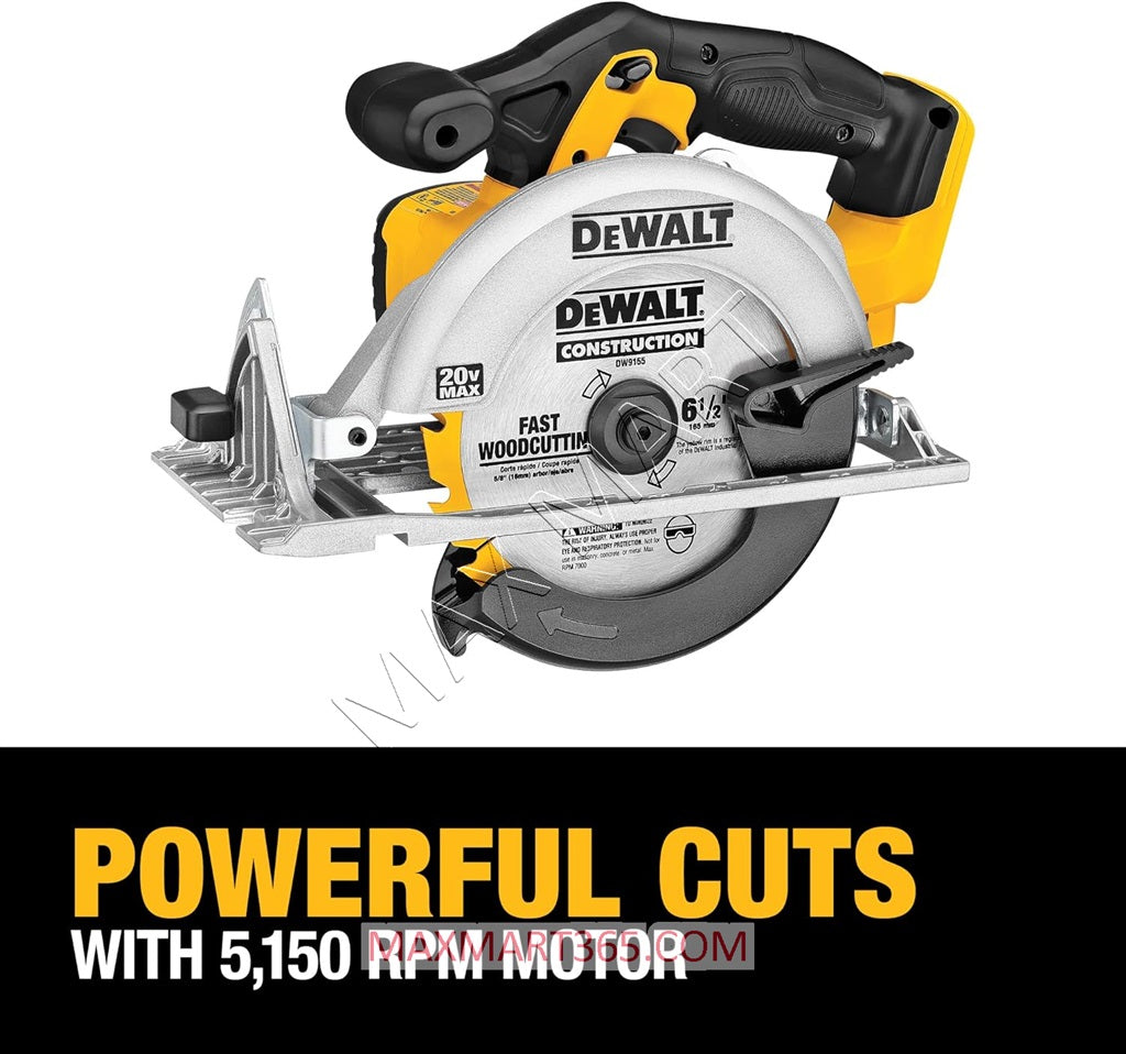 DEWALT DCS391B 20V Cordless 6-1/2-inch Circular Saw (Tool Only)