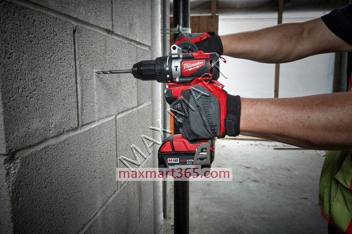 Milwaukee 2902-20 M18 Brushless Cordless 1/2-inch Compact Hammer Drill Driver (Tool Only)