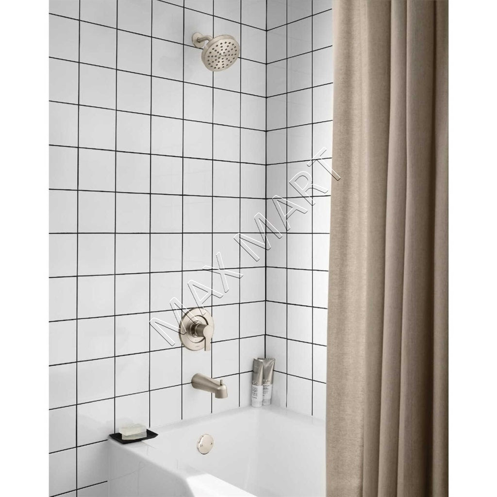 Moen Rinza 82628SRN Single-Handle 1-Handle Bathtub Shower Faucet (Valve Included) - Brushed Nickel