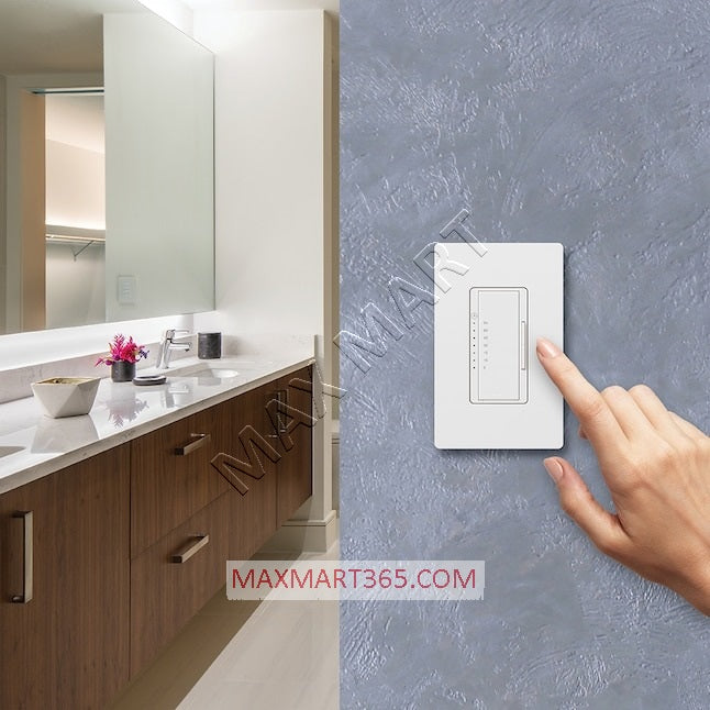 Lutron Maestro 5-Amps 600W Multi-Location/Single Pole 60-Minute Countdown Timer Switch, White MA-T51MNH