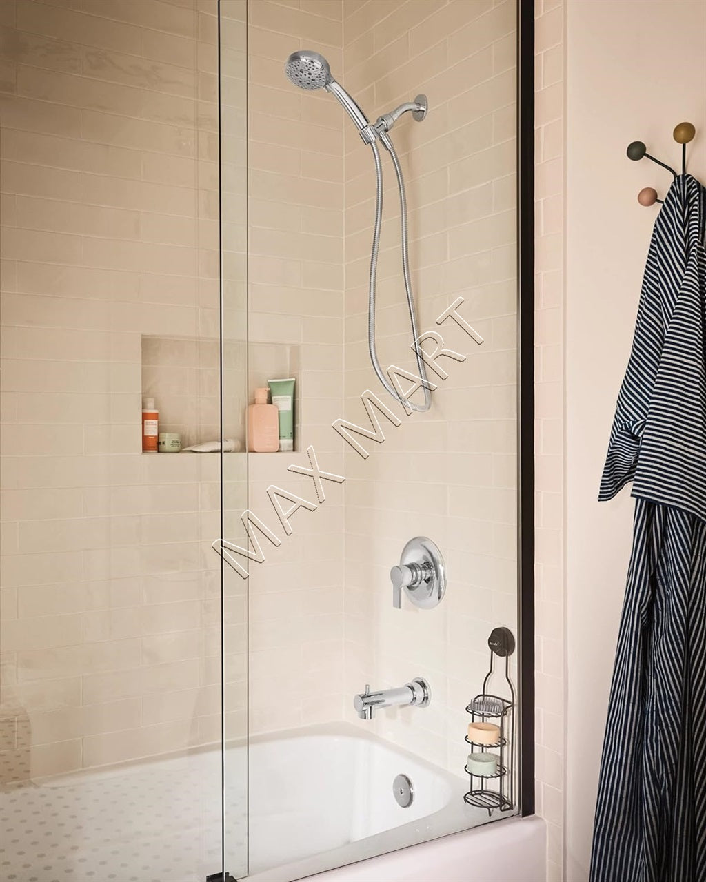MOEN Meena 82618 Modern Bathtub Shower Faucet with Handshower (Valve Included) - Chrome