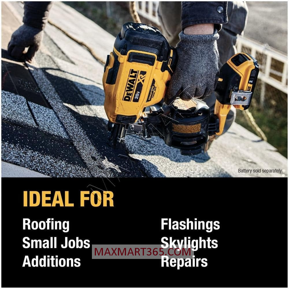 DEWALT DCN45RNB 20V XR Brushless Cordless 15-Degree Roofing Nailer (Tool Only)