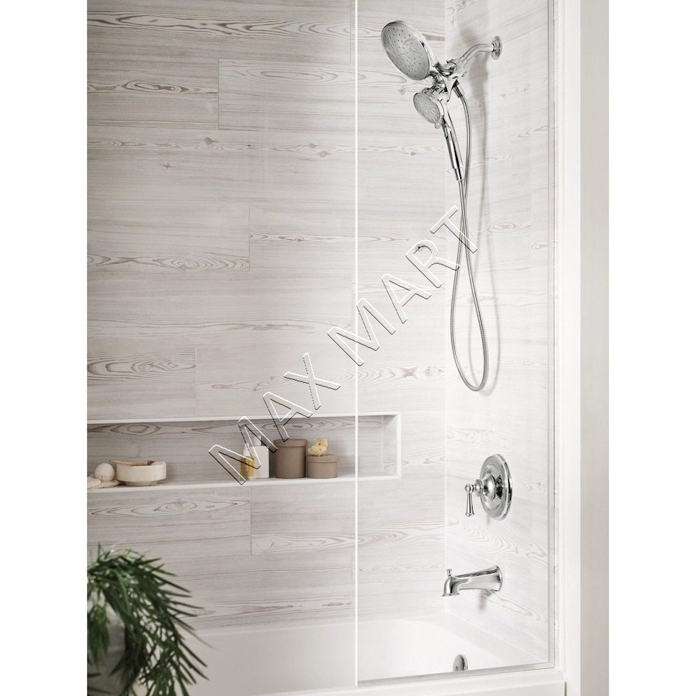 MOEN Brecklyn 82611 6-Spray Bathtub Shower Faucet with Magnetix Rain Shower Head - Chrome