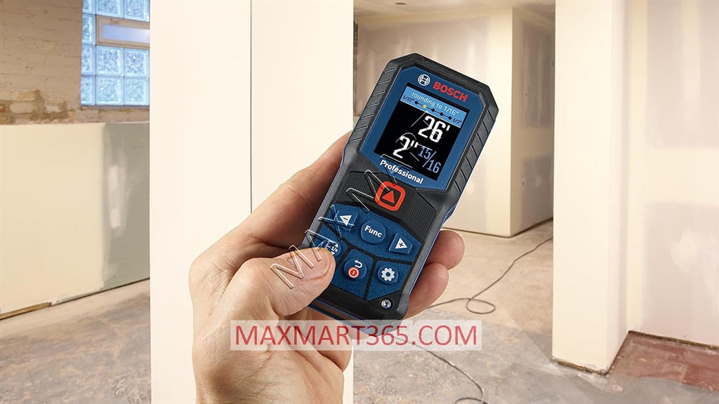 Bosch GLM165-22 Blaze 165ft Red Laser Distance Tape Measurer w/ Color Screen & Measurement Rounding