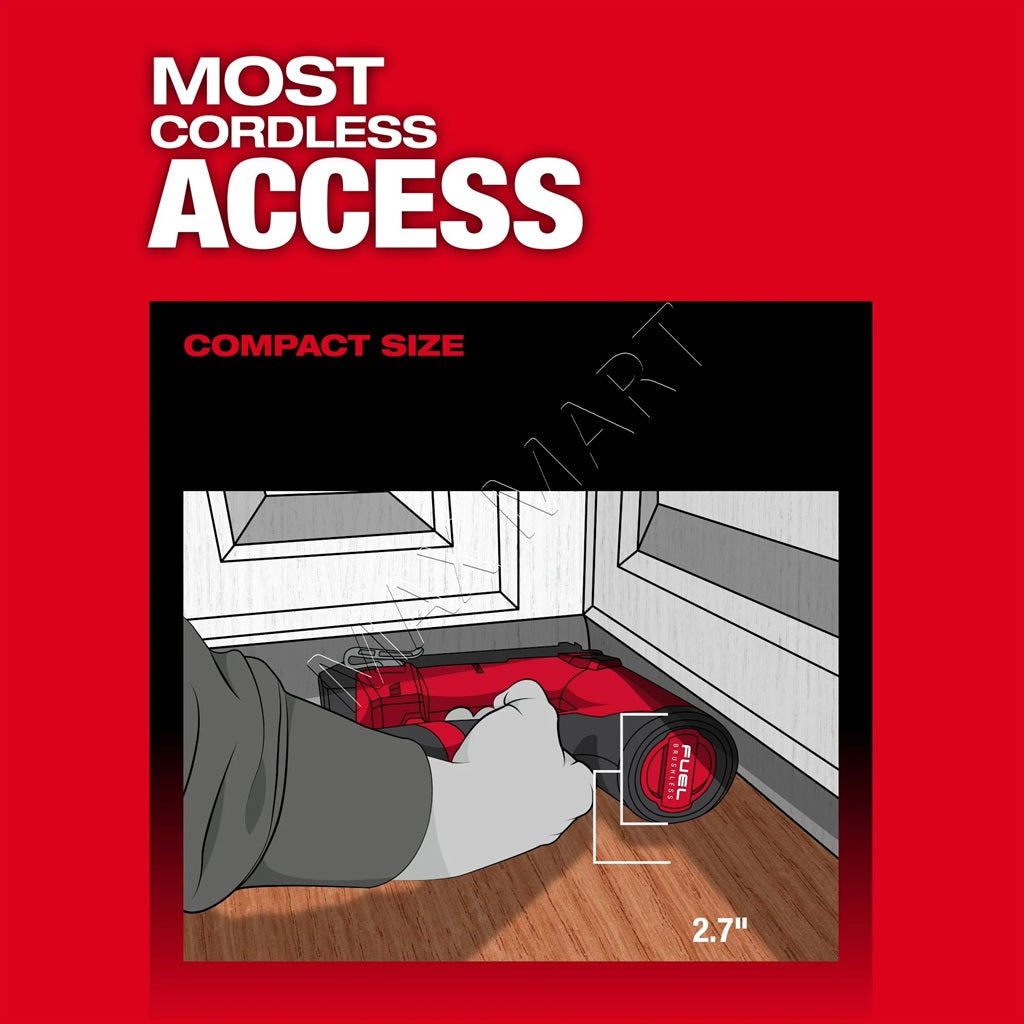 Milwaukee 2541-20 M12 FUEL Brushless Cordless 18-Gauge 18ga Brad Nailer (Tool Only)