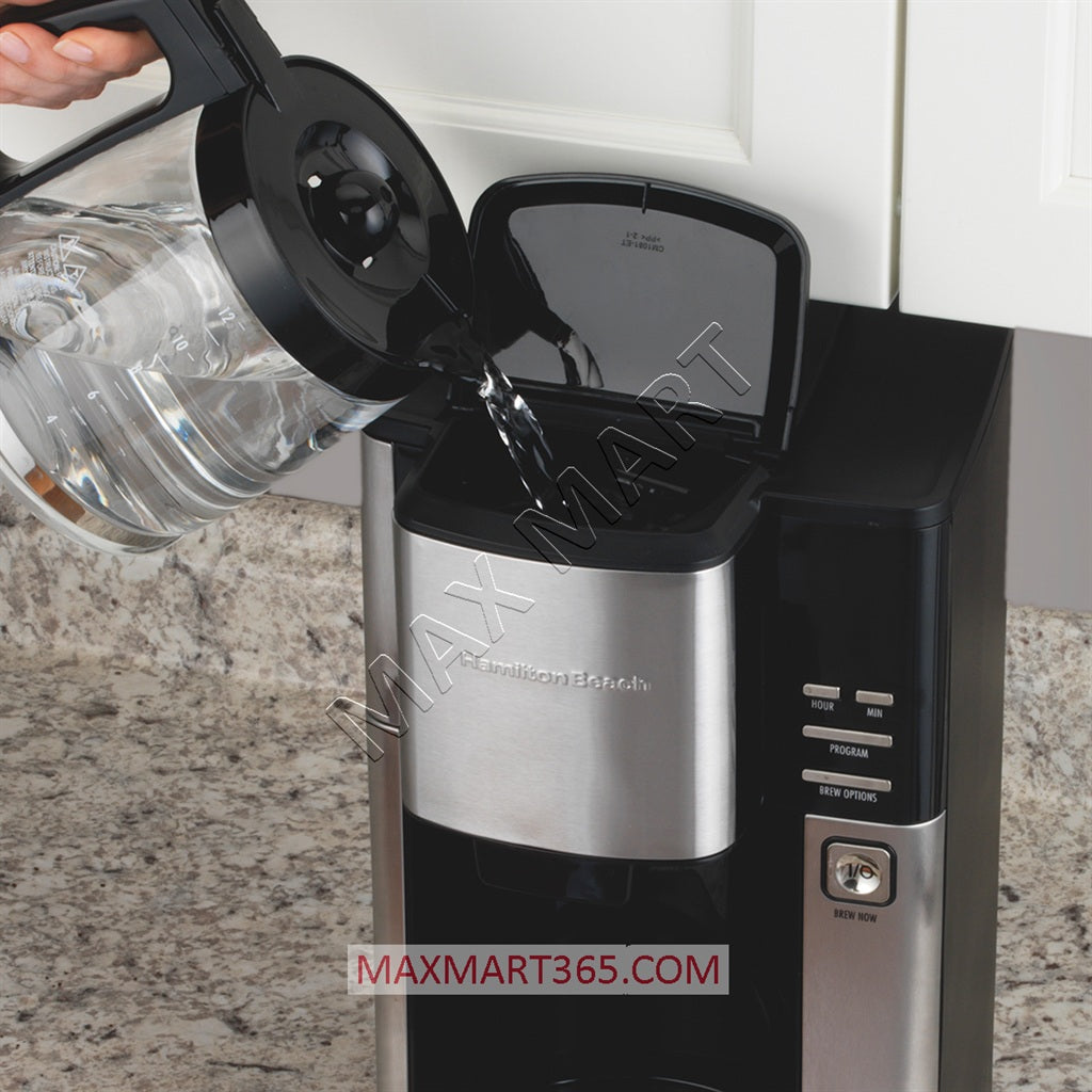 Hamilton Beach 12-Cup Programmable Coffee Maker - Black & Stainless