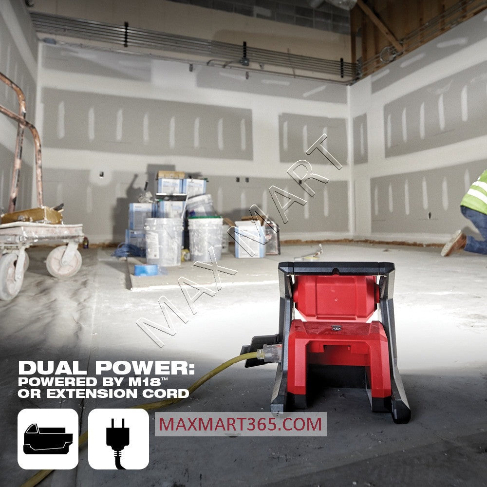 Milwaukee 2366-20 M18 Cordless 4000-Lumen ROVER Dual Power AC/DC LED Flood Light Worklight (Tool-Only)