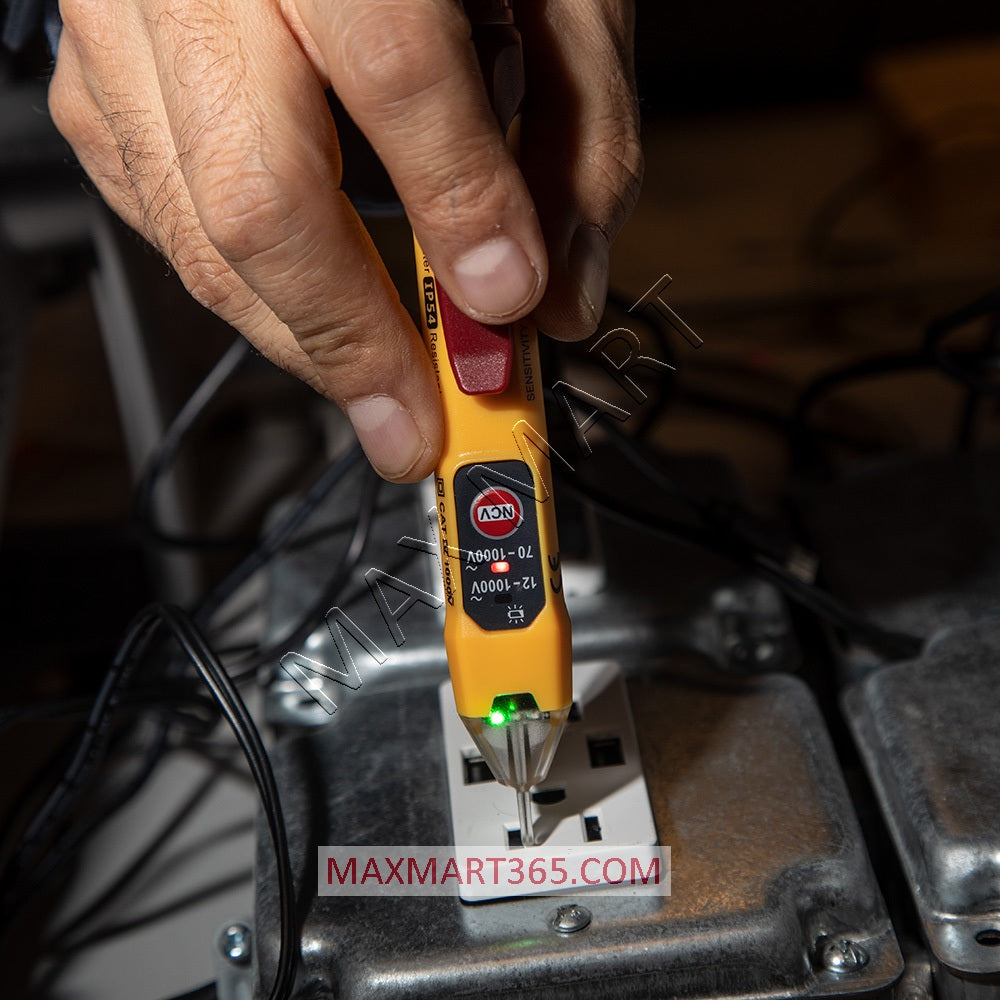 Klein Tools Dual Range Non-Contact Voltage Tester with Receptacle Outlet Tester Tool Set Kit NCVT2PKIT