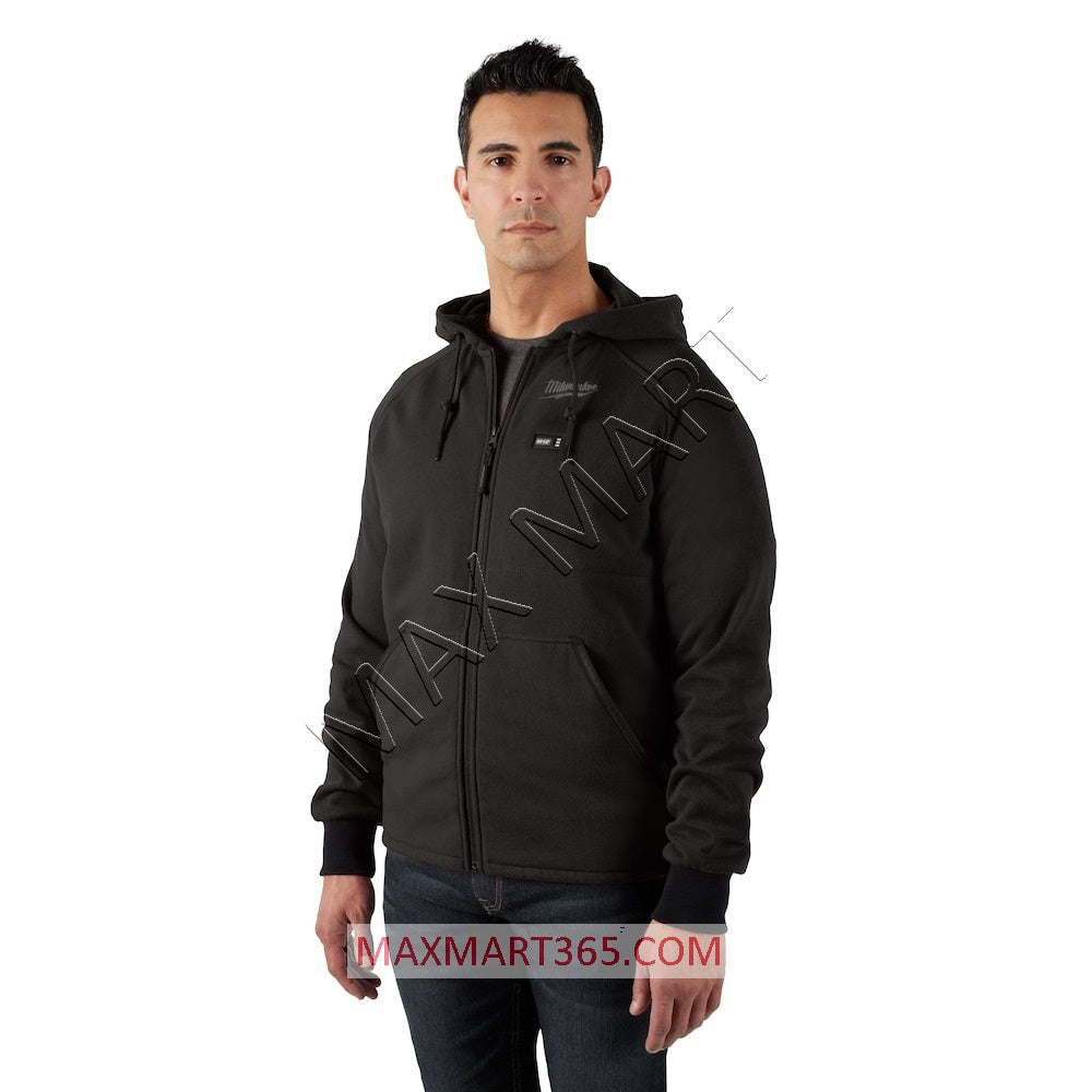 Milwaukee Men's M12 Black Heated Hooded Jacket 306B-212X - Size 2X $160-$200