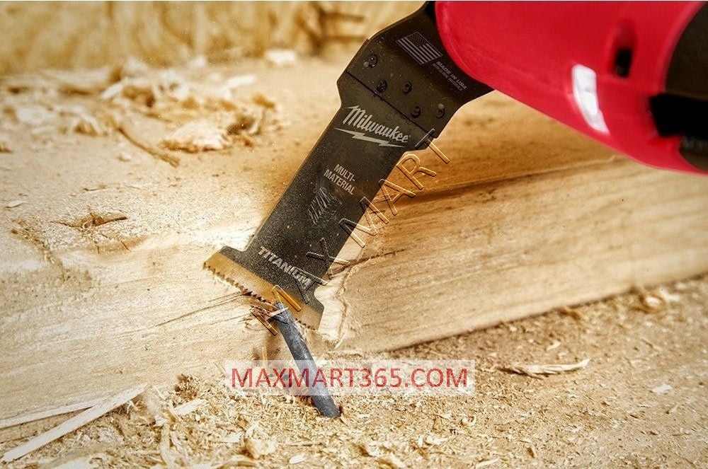 Milwaukee 49-25-1233 Multi-Tool Oscillating Titanium Bi-Metal Multi-Material Wood/Metal Cutting Blade (3-Pack)