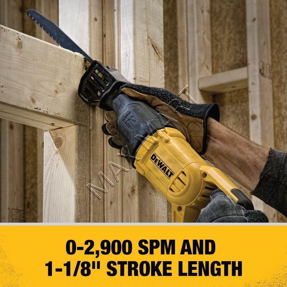 DEWALT DWE305 12Amp 12A Corded Reciprocating Saw Sawzall