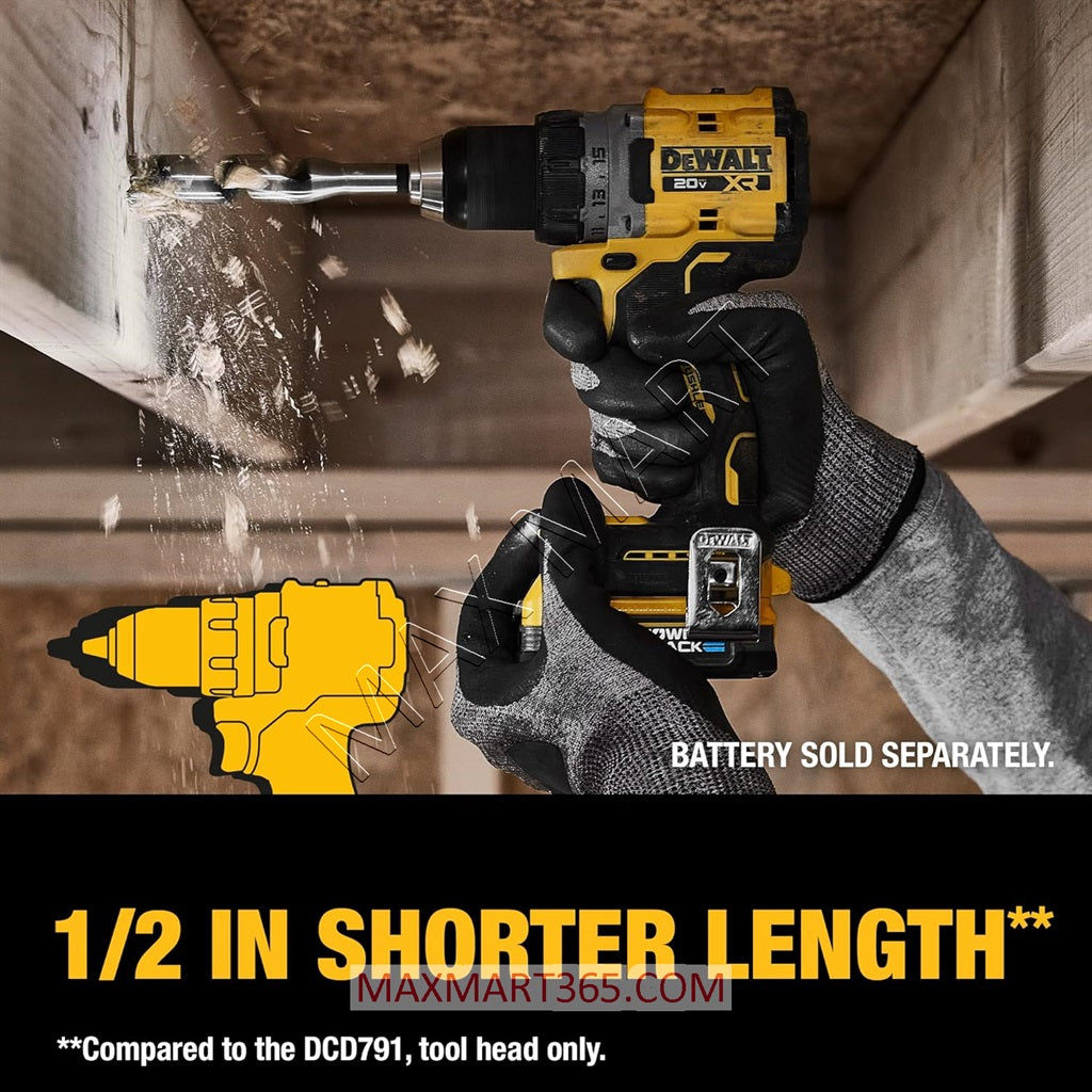 DEWALT DCD800B 20V XR Cordless Brushless 1/2-inch Drill/Driver (Tool Only)