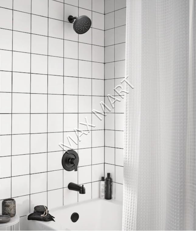 Moen Rinza 82628BL 1-Handle Bathtub Shower Faucet (Valve Included) - Black