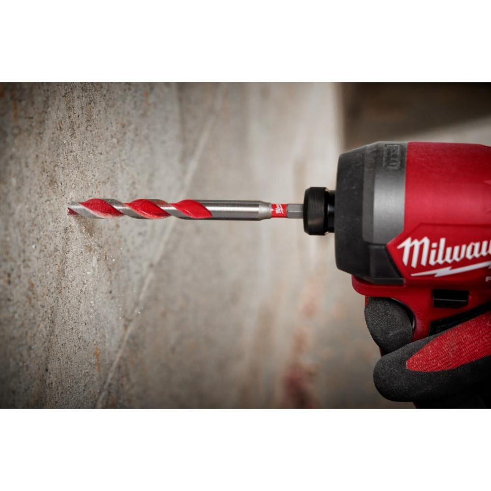 Red 48-20-9006 3/16-inch x 4-inch x 6-inch SHOCKWAVE Impact Duty Carbide Hammer Drill Bit