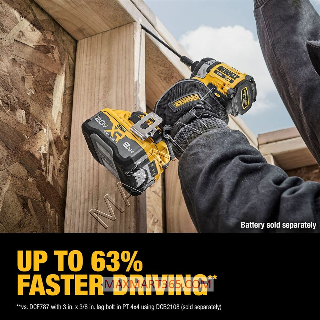 DEWALT DCF860B 20V XR Brushless Cordless 3-Speed High Torque 1/4-In Impact Driver (Tool Only)