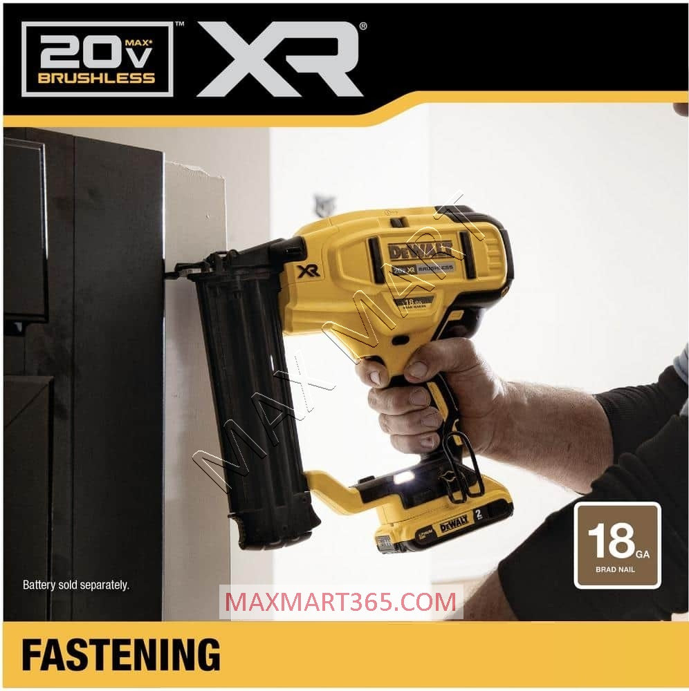 DEWALT DCN680B 20V XR 18-Gauge 18GA Brushless Cordless Brad Nailer (Tool Only)