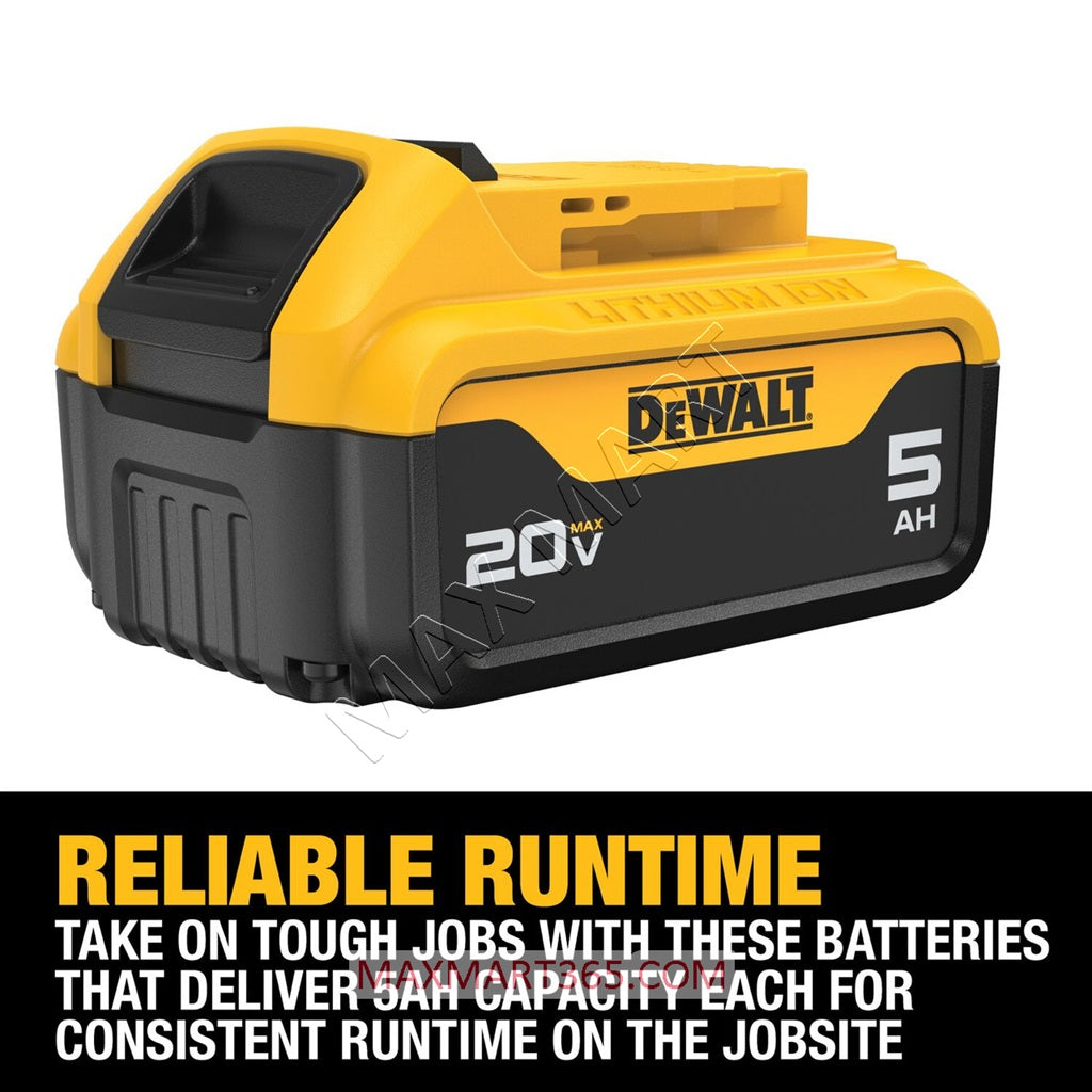 DEWALT 20V 5Ah 5.0Ah MAX XR Lithium-Ion Battery DCB205