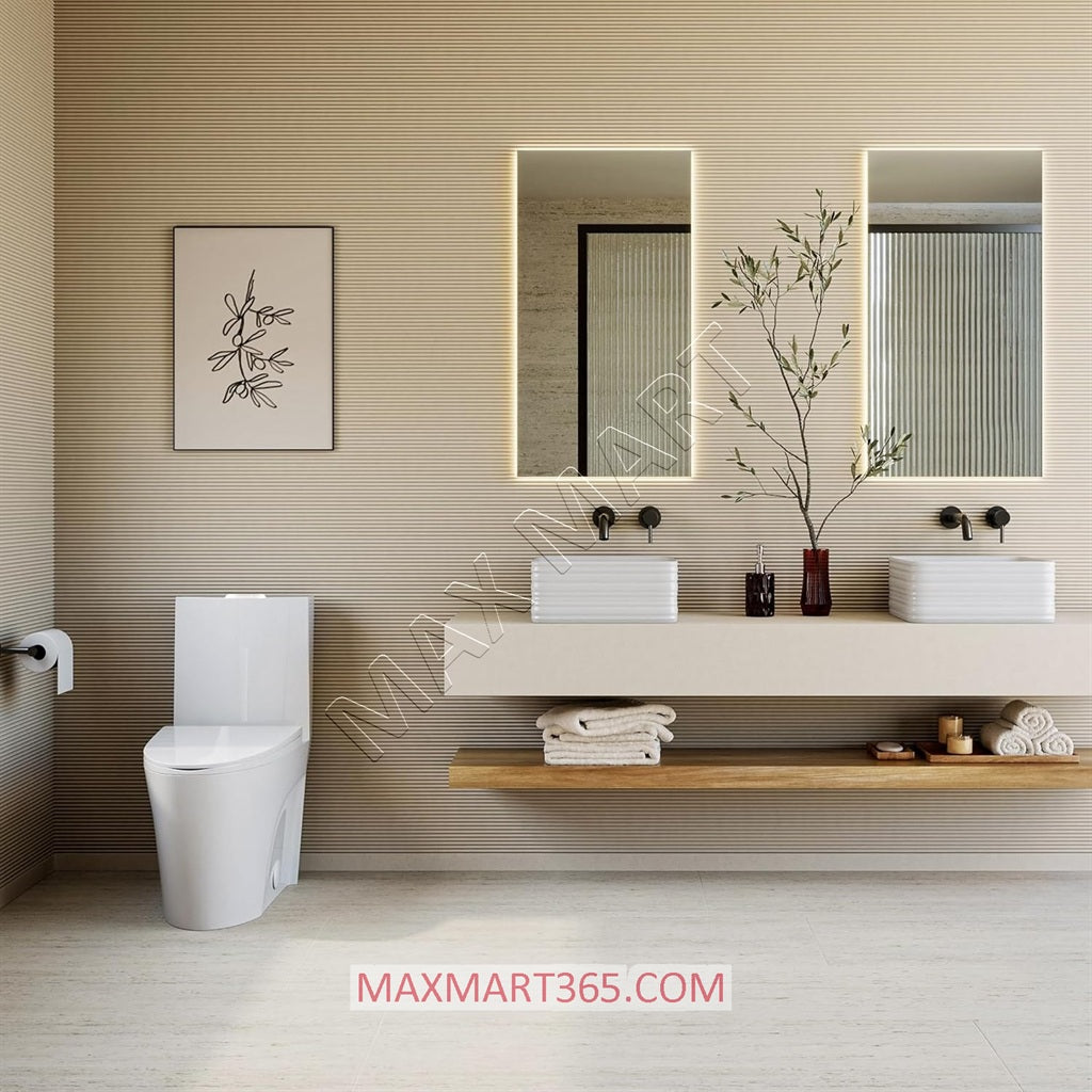 One-Piece Toilet with Soft-Close Seat, CUPC certified, 12-inch Rough-in