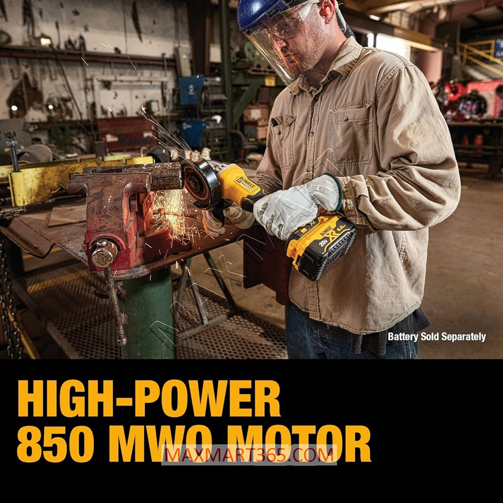 DEWALT 得伟 DCG413B 20V XR 无绳无刷角磨机带回弹制动器