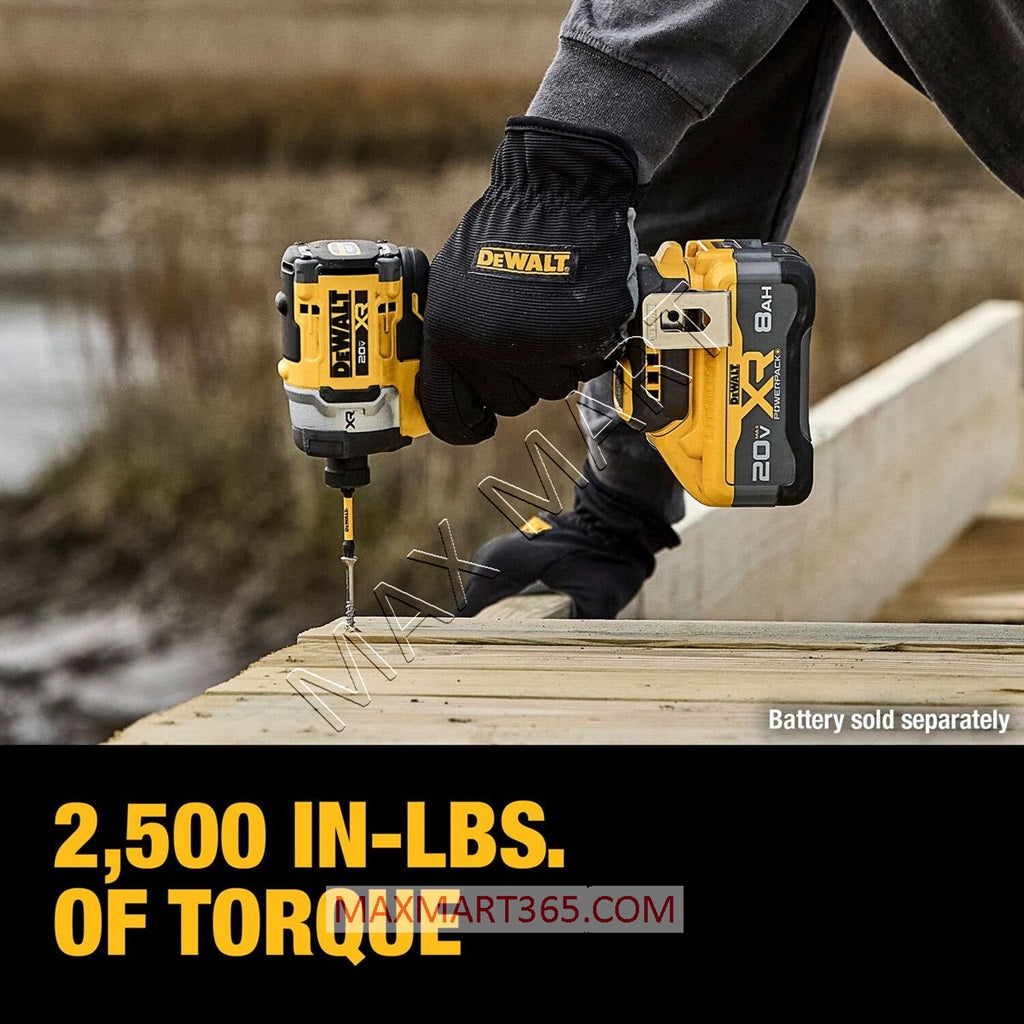 DEWALT DCF860B 20V XR Brushless Cordless 3-Speed High Torque 1/4-In Impact Driver (Tool Only)