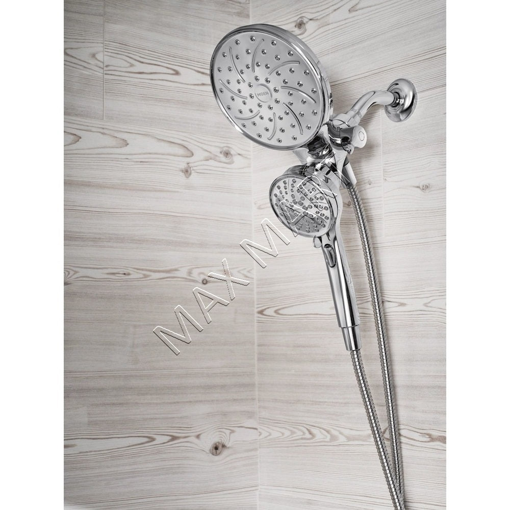 MOEN Brecklyn 82611 6-Spray Bathtub Shower Faucet with Magnetix Rain Shower Head - Chrome