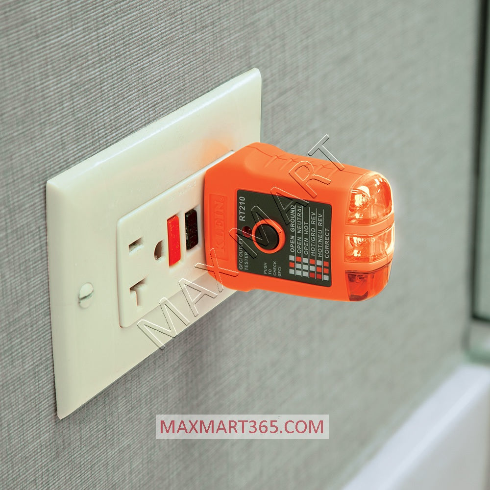 Klein Tools Non-Contact Voltage Tester with Laser Pointer and GFCI Receptacle Outlet Test Tool Set Kit NCVT5KIT