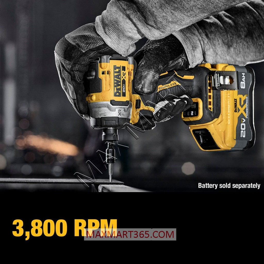 DEWALT DCF860B 20V XR Brushless Cordless 3-Speed High Torque 1/4-In Impact Driver (Tool Only)
